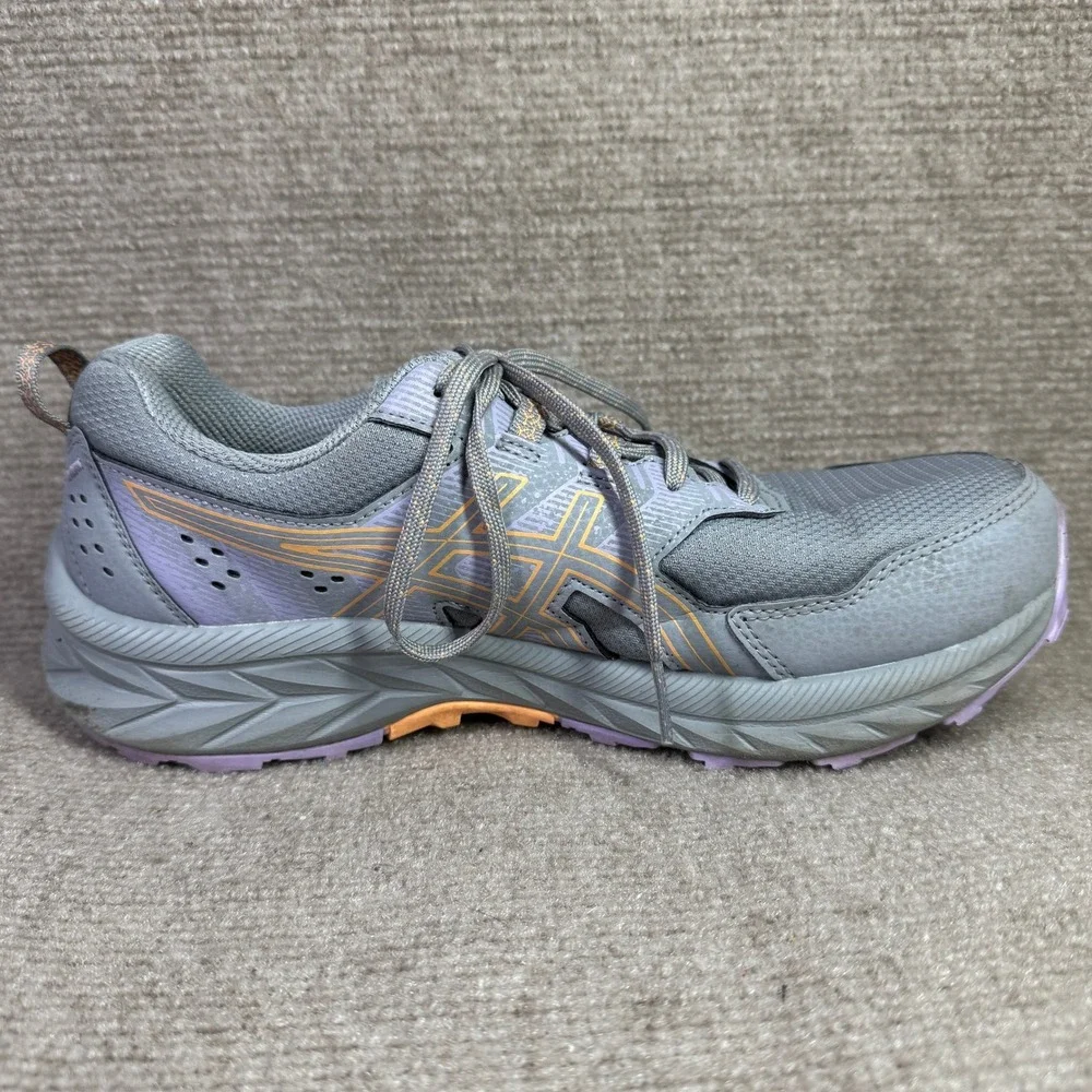 ASICS Gel Venture 9‎ Womens 9 Grey Purple Trail Running Shoes 1012B314 Wide